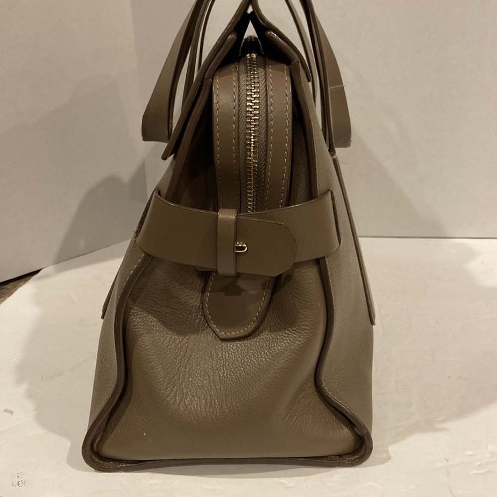 Reiss Large Chancery Leather Grab Bag in Grey - Picture 6 of 12